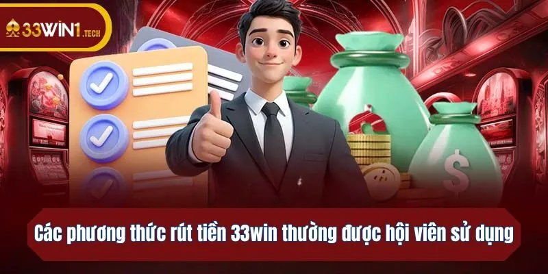 Các phương thức rút tiền thường được hội viên sử dụng