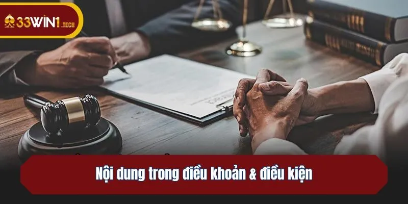 Nội dung trong điều khoản & điều kiện